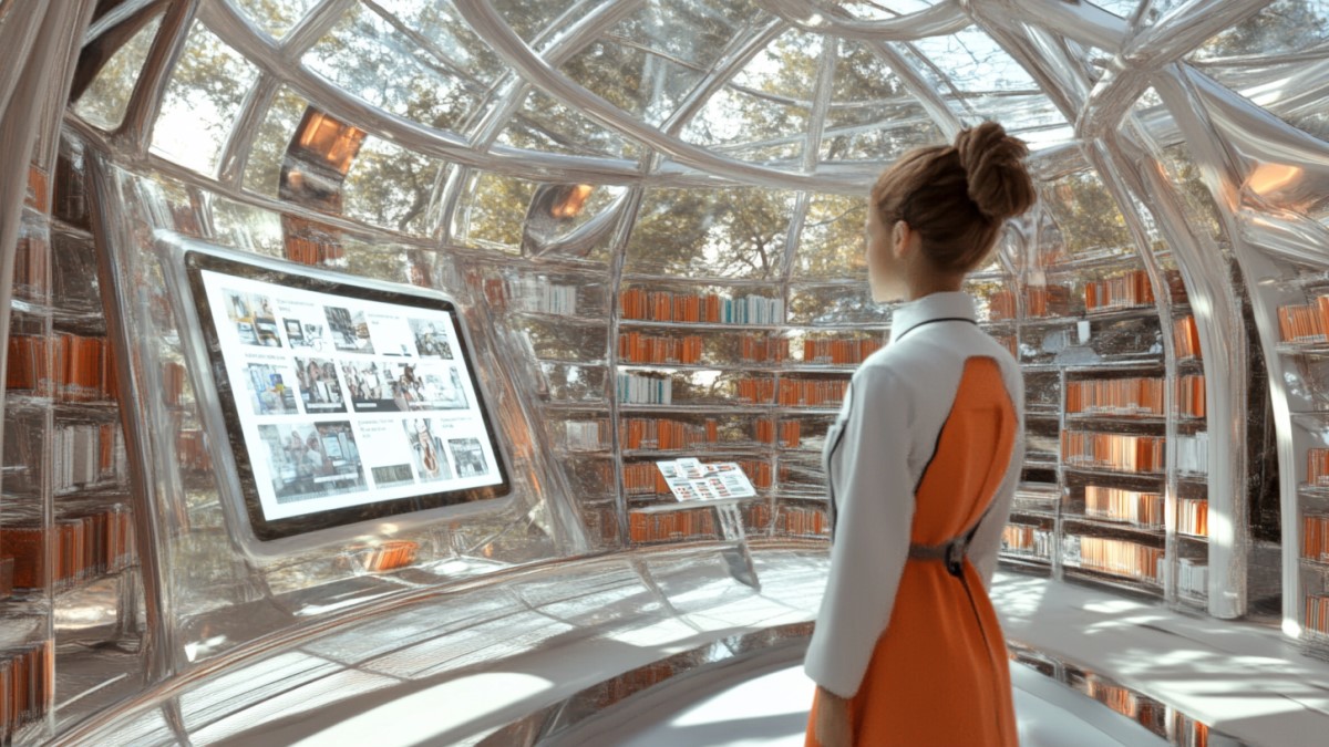 Salle d'apprentissage futuriste