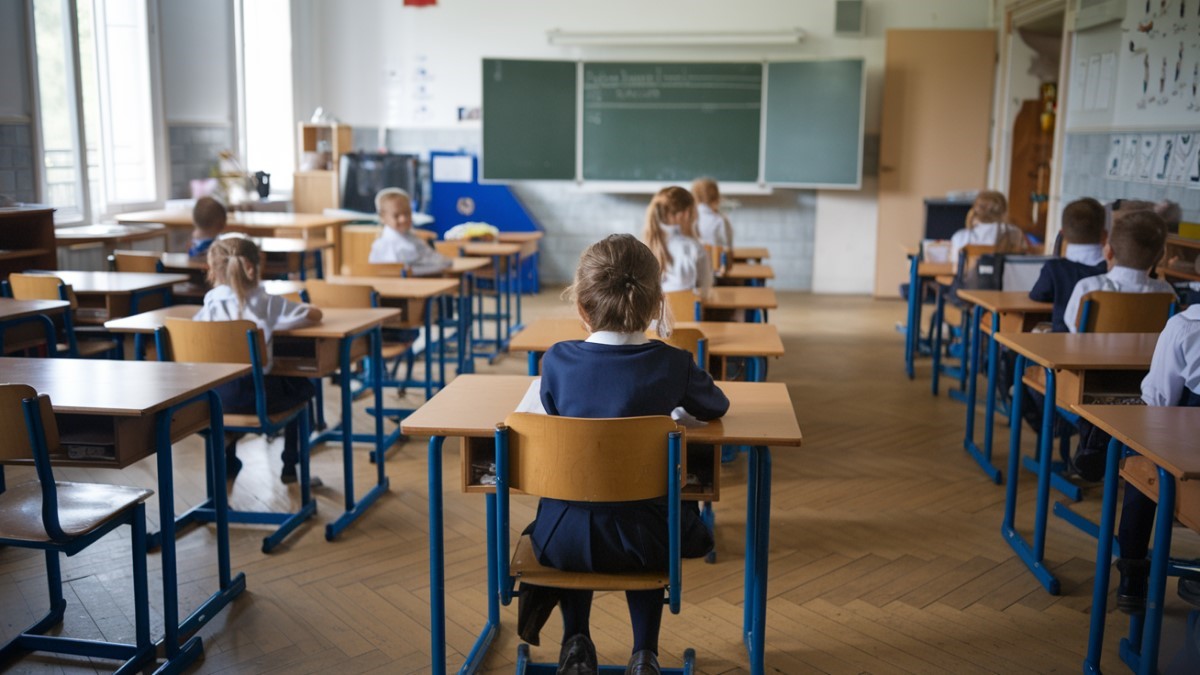 Classe vide, ambiance studieuse